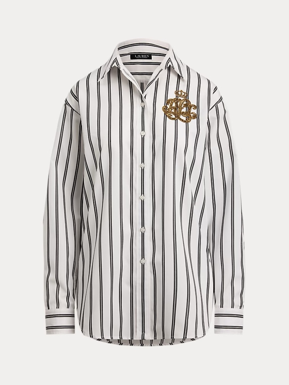 Lauren Ralph Lauren Relaxed Fit Striped Cotton Shirt